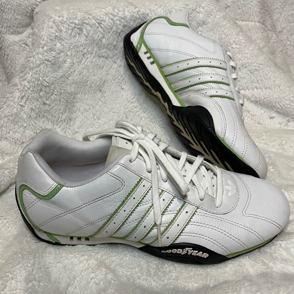 Vintage 2006 Adidas Team Goodyear Racing Women’s Size 8.5 White & Green Sneakers